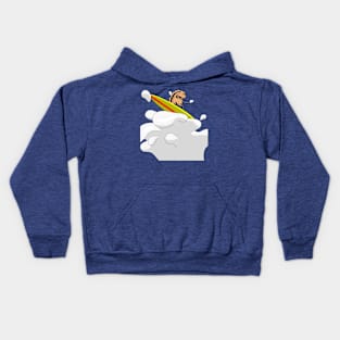 The sport of breakfast - Cookie surfing wave of milk Kids Hoodie